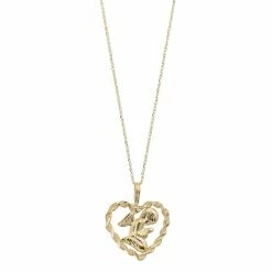 Kristen Kesho 10k Gold Angel Heart Pendant Necklace