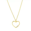 14k Gold Diamond Accent Open Heart Pendant Adjustable Necklace 2 14k Gold Diamond Accent Open Heart Pendant Adjustable Necklace -Fleece Shop 5941568