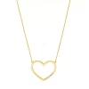 14k Gold Diamond Accent Open Heart Adjustable Necklace -Fleece Shop 5941622