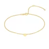 14k Gold Heart Adjustable Rolo Chain Anklet 1 14k Gold Heart Adjustable Rolo Chain Anklet -Fleece Shop 5941892