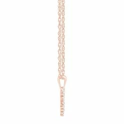 Alyson Layne 14k Gold 1/4 Carat T.W. Diamond Open Heart Pendant Necklace -Fleece Shop 6006756 ALT