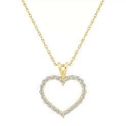 Alyson Layne 14k Gold 1/2 Carat T.W. Diamond Heart Pendant Necklace