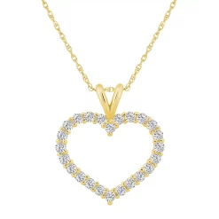 Alyson Layne 14k Gold 1 1/10 Carat T.W. Diamond Heart Pendant Necklace -Fleece Shop 6006765 14k Gold
