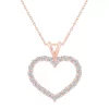 Alyson Layne 14k Gold 1 1/10 Carat T.W. Diamond Heart Pendant Necklace -Fleece Shop 6006765 14k Rose Gold