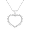 Alyson Layne 10k Gold 1 Carat T.W. Diamond Heart Pendant Necklace -Fleece Shop 6006768 10k White Gold