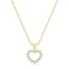 Alyson Layne 14k Gold 1/4 Carat T.W. Diamond Petite Open Heart Pendant Necklace -Fleece Shop 6006775 14k Gold