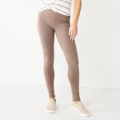 Women's Sonoma Goods For Life® Midrise Leggings -Fleece Shop 6120748 Basil Brown