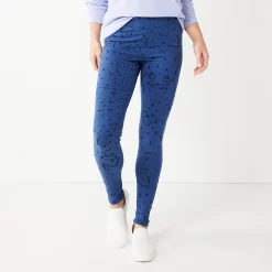 Women's Sonoma Goods For Life® Midrise Leggings -Fleece Shop 6120748 Navy Geo Floral