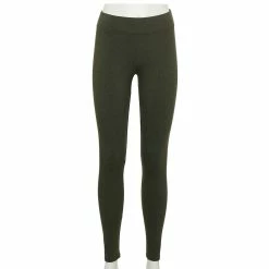 Women's Sonoma Goods For Life® Midrise Leggings -Fleece Shop 6120748 Olive